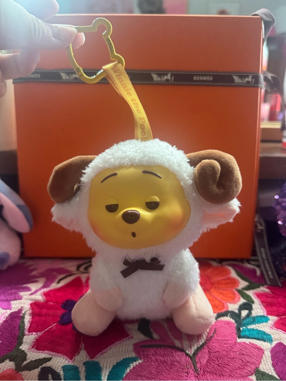 Plushy Winnie the Pooh keychain